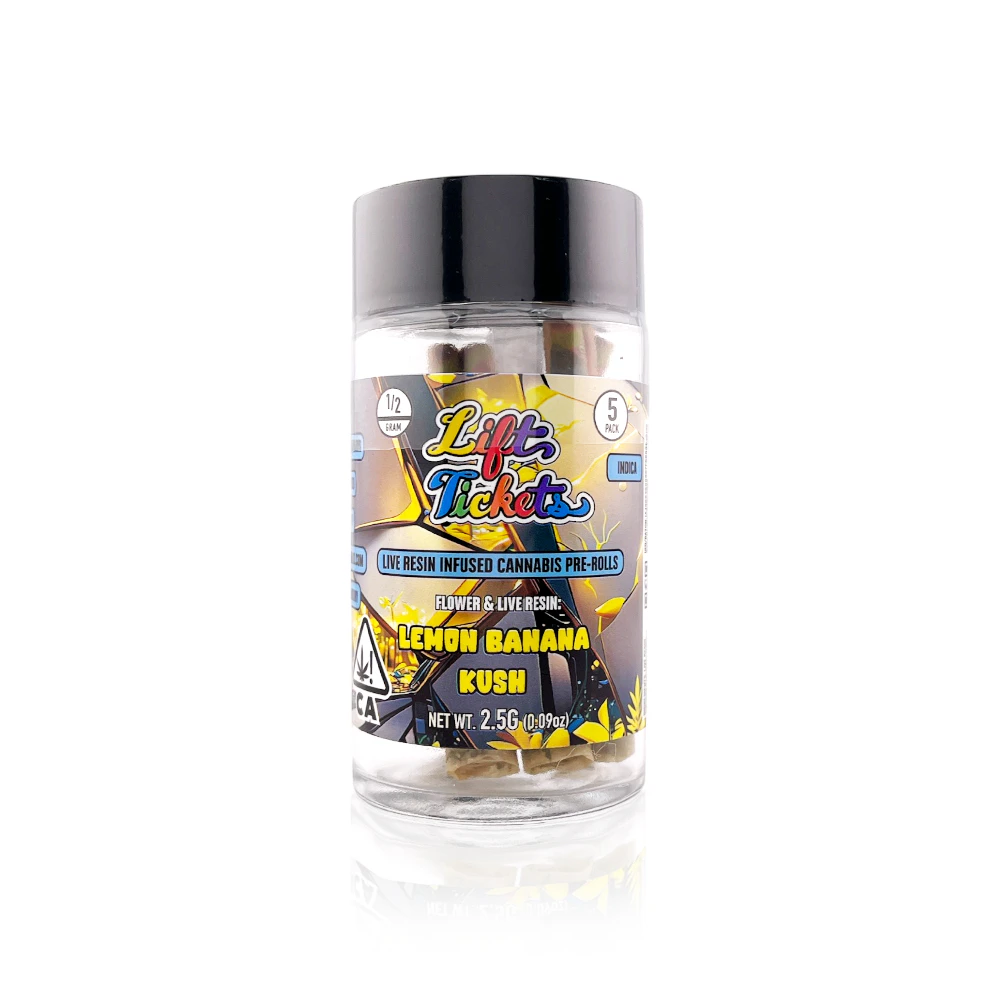 Lift Tickets - LIFT TICKETS - Infused Preroll - Lemon Banana Kush - 5-Pack - 2.5G Main Image