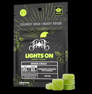 HEAVY HITTERS - Heavy Hitters- Lights On Energy Gummy - Green Crack 100mg THC