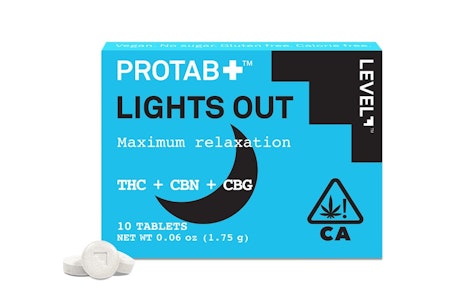LEVEL+ - Level - PROTAB+™ Lights Out - 220mg THC 93mg CBN 18mg CBG - 10pk