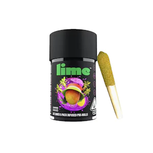 Lime - Lime Peach Ringz Diamond & Hash Infused Lil' Limes Mini Pre-Rolls 3.0g