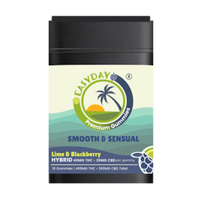 EasyDay - THC 40mg THC: 20mg CBD Lime Blackberry - Smooth and Sensual - 400mg Total - Edibles