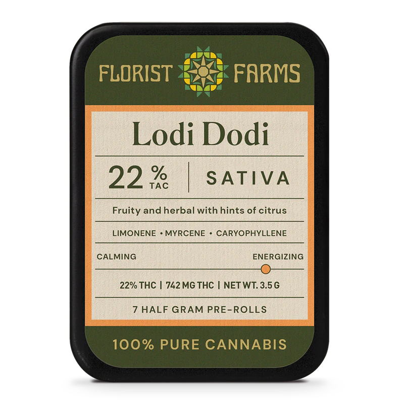 Florist Farms - Florist Farms - Lodi Dodi - 22% THC - .5g - 7pk - Pre Rolls Main Image