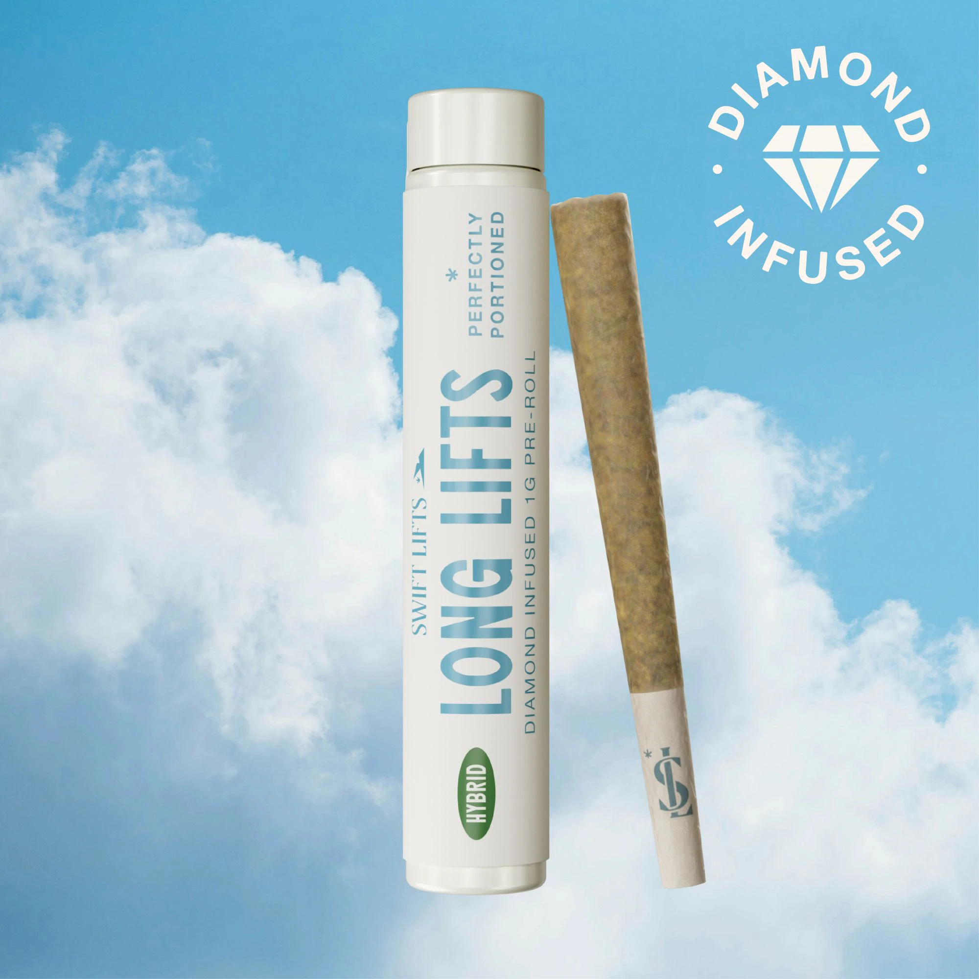 Swift Lifts - Long Lifts Diamond-Infused Red Gary Single Pre-Roll 1g H 27449 Main Image