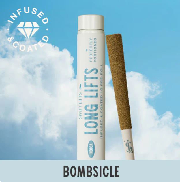 Long Lifts - Bombsicle Infused & Kief Coated Pre-Roll - 1g Main Image