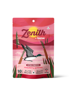 Looner - Zenith Gummies - Strawberry 5mg THC 25mg  CBG - 10 count