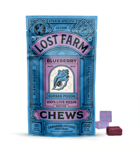 LOST FARM - Blueberry 10pk Fruit Chews - 100mg