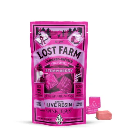 Lost Farm - Lost Farm - 100mg Chews - Strawberry Pink Jesus Main Image