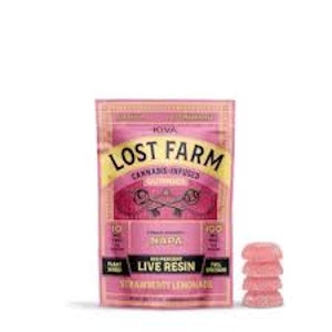 LOST FARM - Strawberry Lemonade | Napa | Live Resin | Gummies | 10pk/100mg (Lost Farm)