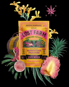 Lost Farm | Edible | Live Rosin Gummies - Pink Pineapple x Moroccan Peaches | 10pk | 100mg