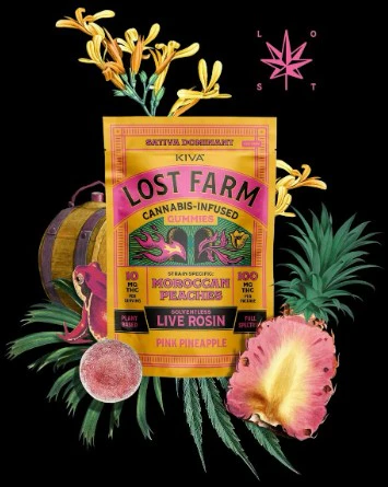 Lost Farm - Lost Farm | Edible | Live Rosin Gummies - Pink Pineapple x Moroccan Peaches | 10pk | 100mg Main Image