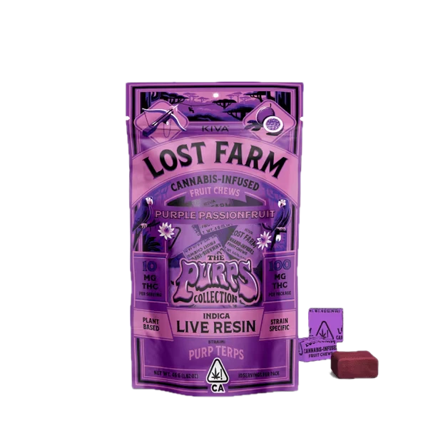 LOST FARM - Purple Passionfruit | Live Resin Chews | 100mg Main Image