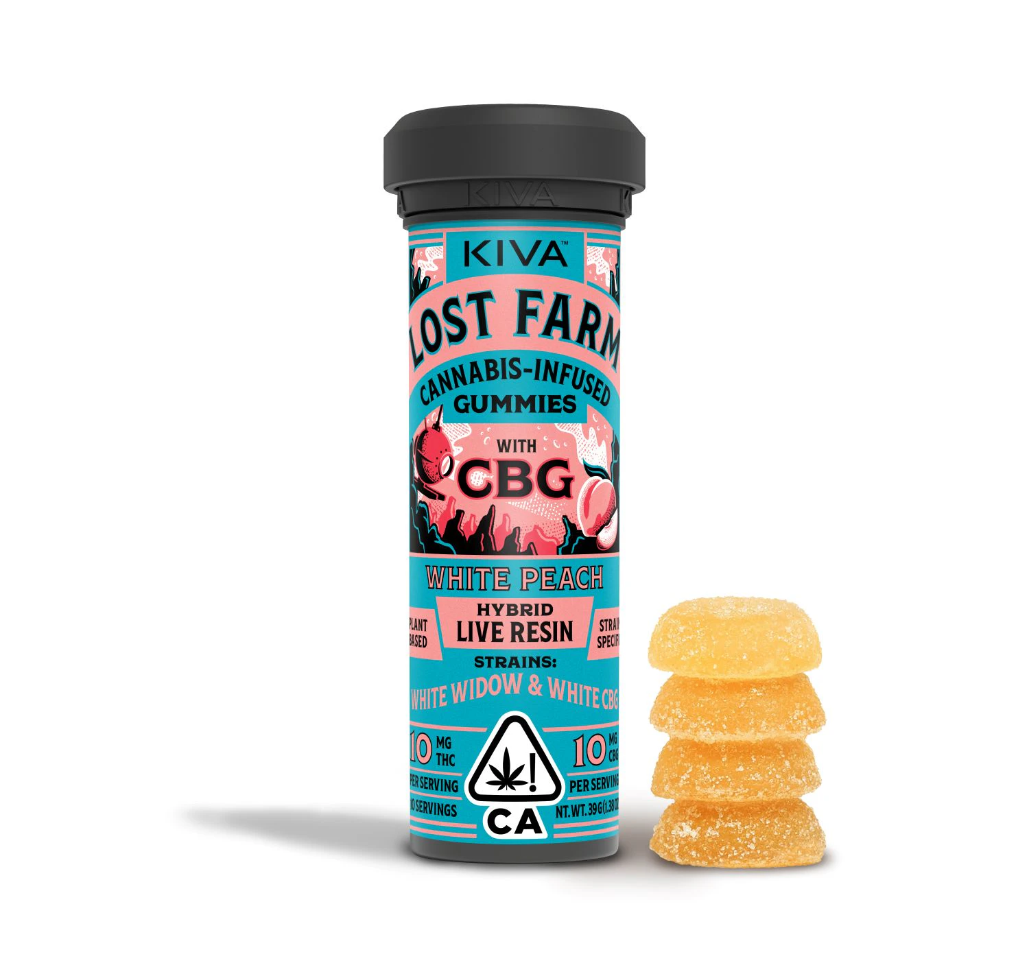 Lost Farm - Lost Farm - 100mg Gummies - White Peach x White Widow x White CBG 10:10 Main Image