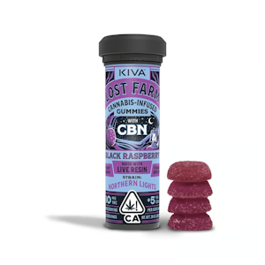 LOST FARM - Lost Farm - Black Raspberry (Northern Lights) Live Resin Gummies 10:5 THC/CBN 100mg