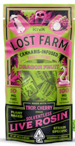 LOST FARM - [Lost Farm] Live Rosin Chews - 100mg - Dragon Fruit Trop Cherry (S/H)