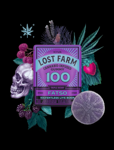 Kiva Confections - Kiva - Lost Farms - Indica - Triple Berry Fatso - 1pk - Live Resin Gummy - (100mg)