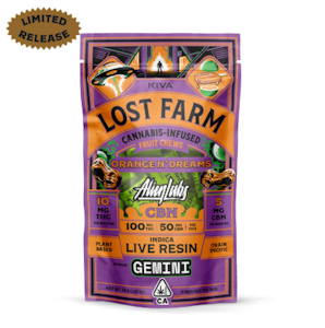 KIVA - Kiva Lost Farms x Alien Labs Live Resin Chews Orange N' Dreams CBN