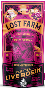 LOST FARM - [Lost Farm] Live Rosin Chews - 100mg - Pomberry Kush Mints Punch (H)