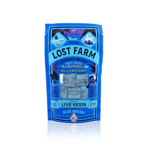LOST FARM - Edible - Blueberry - Blue Dream - Live Resin - Fruit Chews - 100MG