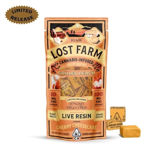 LOST FARMS - LOST FARM: GRILLED PEACH CHERRY CHEESECAKE LIVE RESIN CHEWS 100MG