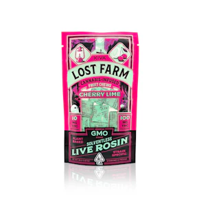 LOST FARM - Edible - Cherry Lime - GMO - Live Rosin - Fruit Chews - 100MG