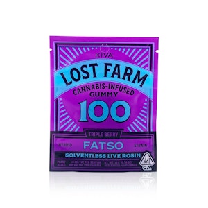 LOST FARM - LOST FARM - Edible - Triple Berry Fatso - One Piece - Rosin - 100MG