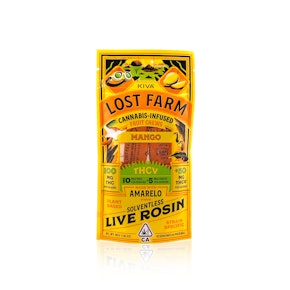 LOST FARM - Edible - Mango - 10:5 THCv - Live Rosin Gummies - 100MG