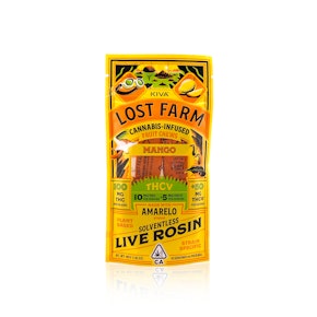 LOST FARM - Edible - Mango - 10:5 THCv - Live Rosin - Gummies - 100MG