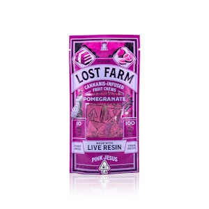 LOST FARM - LOST FARM - Edible - Pomegranate - Pink Jesus - Live Resin - Fruit Chews - 100MG