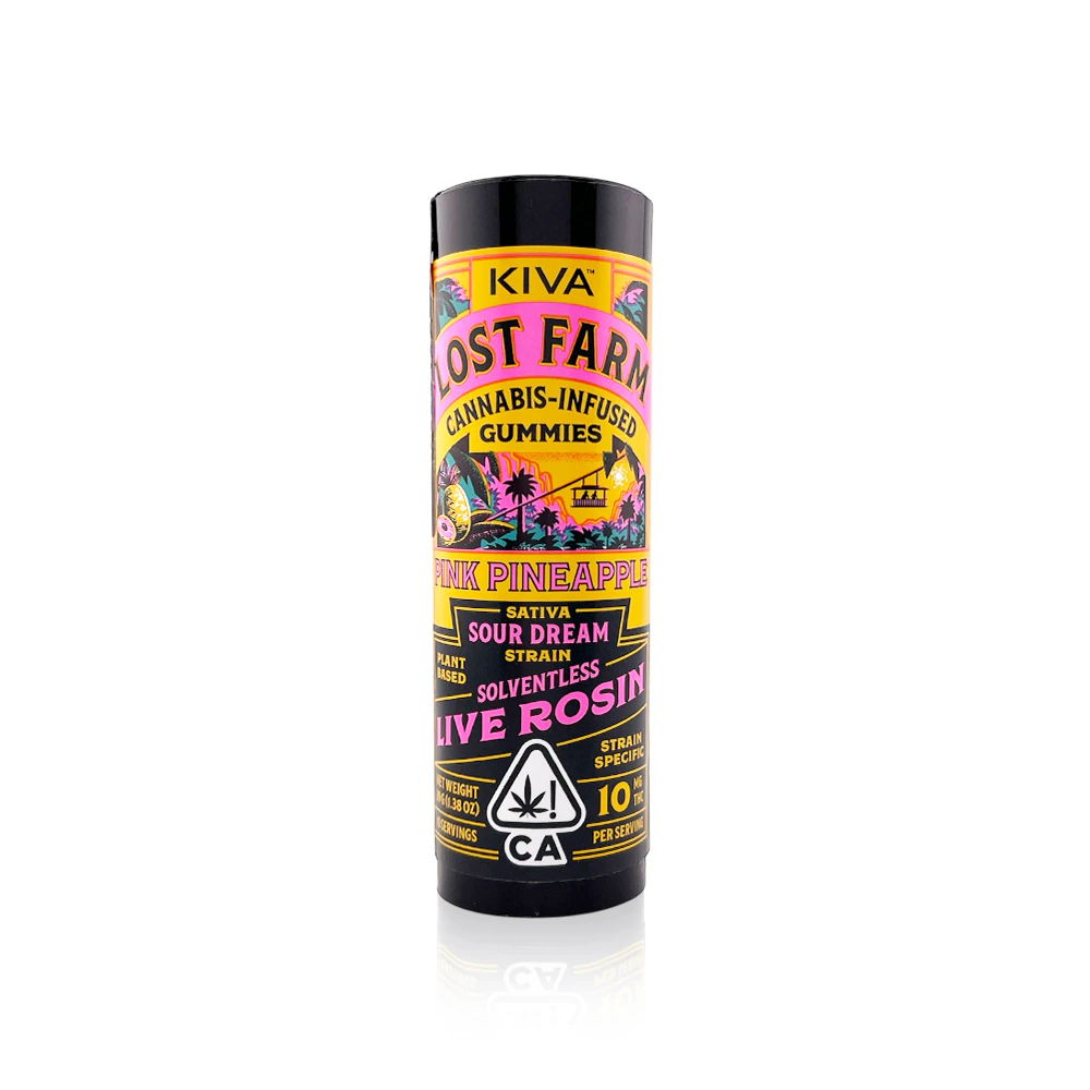 Lost Farm - LOST FARM - Edible - Pink Pineapple - Sour Dream - Live Rosin - Gummies - 100MG Main Image