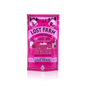 LOST FARM - LOST FARM - Edible - Strawberry - Pink Jesus - Live Resin - Fruit Chews - 100MG