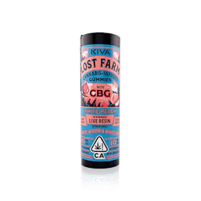 LOST FARM - Edible - White Peach - White Widow x White CBG - 1:1 - THC:CBG - Live Resin - Gummies - 100MG