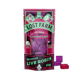 Kiva Lost Farm - Lost Farm - 100mg Chews (Cherry Lime GMO-Indica Hybrid)