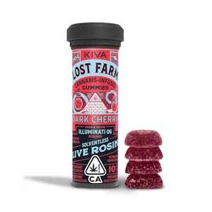 Kiva Lost Farm - Lost Farm - 100mg Rosin Gummies (Dark Cherry Illuminati OG-Indica)