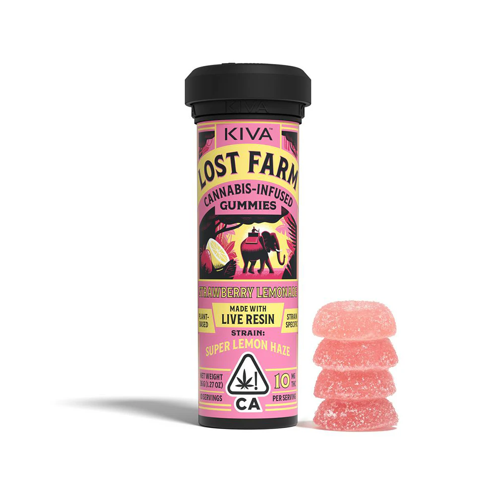 Kiva Lost Farm - Lost Farm - 100mg Gummies (Strawberry Lemonade-Sativa) Main Image