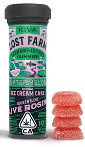 Lost Farm - Watermelon (I) | 100mg Live Rosin Gummies | Lost Farm