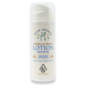 HIGH DESERT PURE - High Desert Pure - Clinical Strength - Menthol Lotion 1:1 - 3.5oz - 823mgTHC/752mg CBD