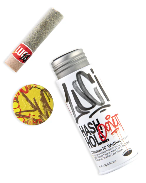 Luci - Luci - Chicken 'n' Wafflez - Hash Hole - 43.10% THC - 1.3g - Preroll Main Image