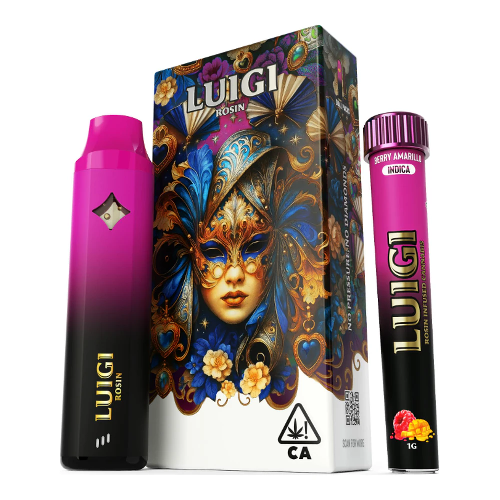 Luigi - Luigi | Berry Amarillo | Rosin All-In-One Vape 1g + Infused Bubble Hash Rosin Preroll Blunt 1g Main Image