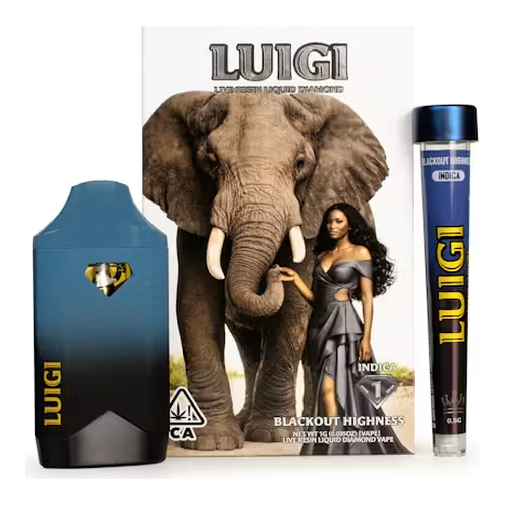 Luigi - Luigi | Blackout Highness | All In One 1g Vape + Infused Preroll .5g Main Image