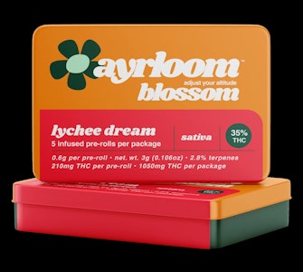 AYRLOOM - Ayrloom | Pre-Roll | Infused Joints - Lychee Dream 5pk | 3g