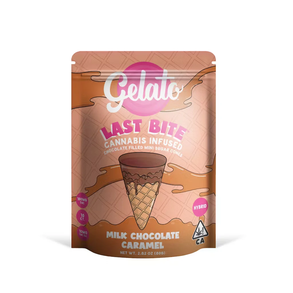 Gelato - Last Bite Milk Chocolate Caramel Mini Cones (H) | Gelato | 100mg Main Image