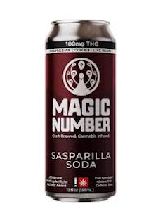 Magic Number - Magic Number 100mg Sasparilla Sativa Dominant Soda