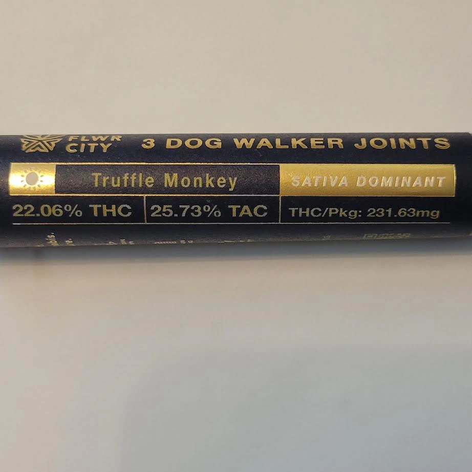 FLOWER CITY - Flwr City - Truffle Monkey - 22.06% THC - 3pk Dog Walkers Joints (.35g) -Pre-roll Main Image