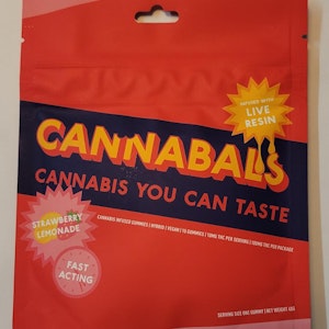 CANNABALS - Cannabals - Strawberry Lemonade - Live Resin - 100mg - 10mg x 10ct - Edibles