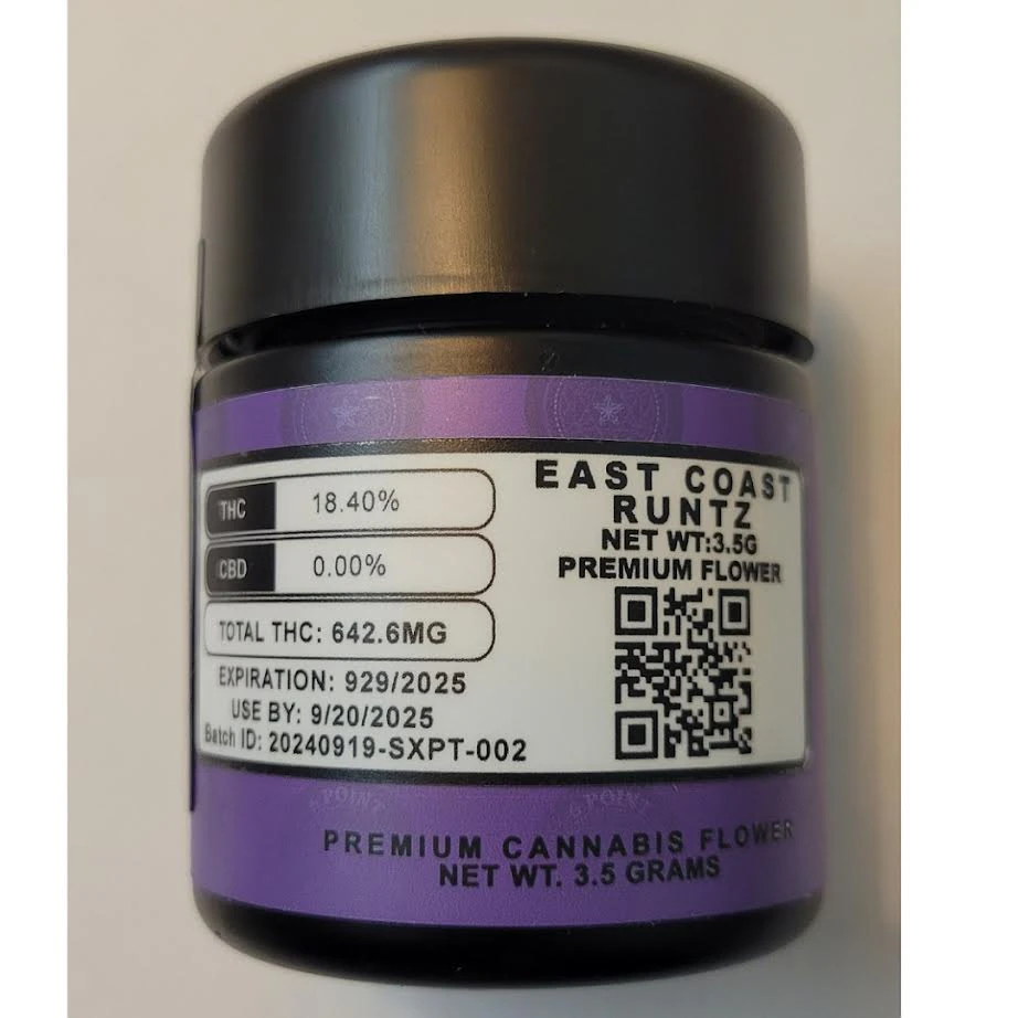 6 POINT CANNABIS - 6 Point Cannabis - East Coast Runtz - 18.4% THC - 3.5g - Dry Flower Main Image