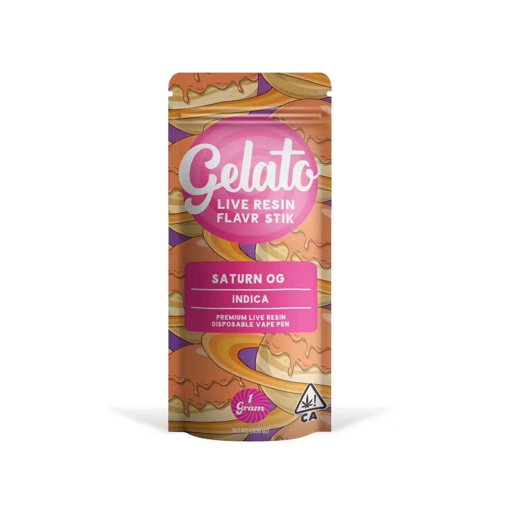 Gelato - Saturn OG | Live Resin Flavr Stik (I) 92% THC | Gelato | 1g Disposable Vape Pen Main Image