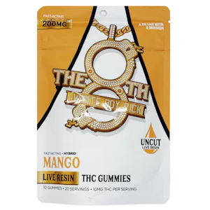 The 8th by White Boy Rick - The 8TH - Mango Live Resin Gummies 200MG (10x20MG)