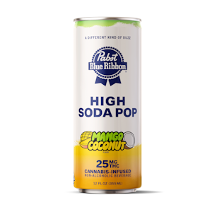 Pabst Labs - Mango Coconut Soda | High Soda 12oz (Single) 10mg THC | Pabst Labs