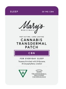MARY'S MEDICINALS - Mary's Medicinals | Sleep (CBN) Transdermal Patch
