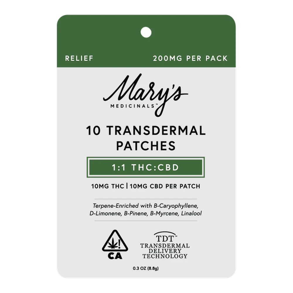 Mary's Medicinals™ - Mary's Medicinals | 1:1 Transdermal Patch | 10pk | CBD:THC | 100mg Main Image